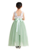 Flower Girl Color Dresses Scalloped Lace Back Special Occasions for Pageants Junior Bridesmaids 207R