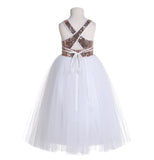 Sweetheart Neck Crossed Straps A-Line Flower Girl Dress Junior Pageant Mini Bride Recital Easter 173