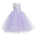 Tulle Rhinestone Flower Girl Dress Junior Ballroom Gown Beauty Pageant Easter Birthday Dress 189