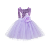 Sparkling Sequins Mesh Tulle Flower Girl Dress Wedding Pageant Toddler Holiday Gown Occasions 124
