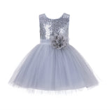 Sparkling Sequins Mesh Tulle Flower Girl Dress Wedding Pageant Toddler Holiday Gown Occasions 124