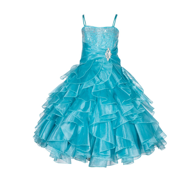 Elsa's Ice Blue Pleated Dress