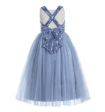 Crossed Straps A-Line Flower Girl Dress Junior Bridesmaid Dresses Formal Special Occasions 177(2)